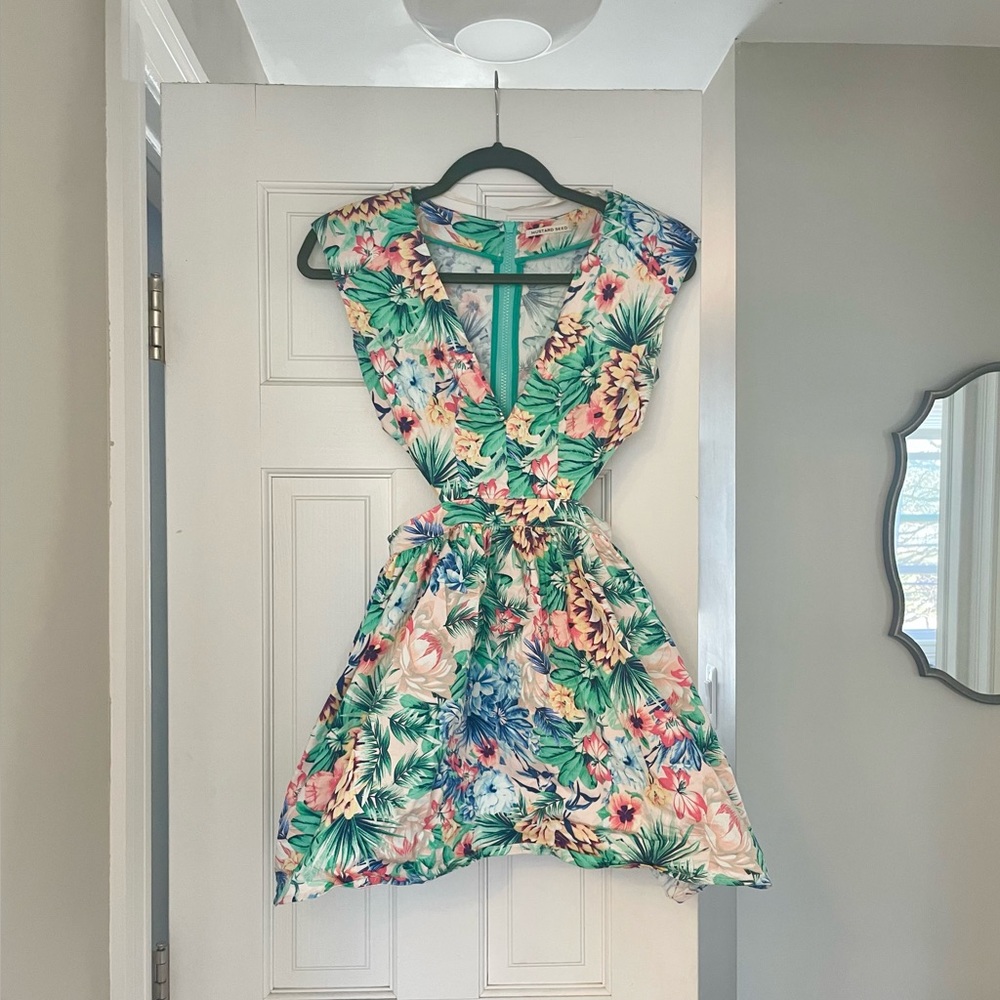 Mustard Seed floral dress with cutouts
